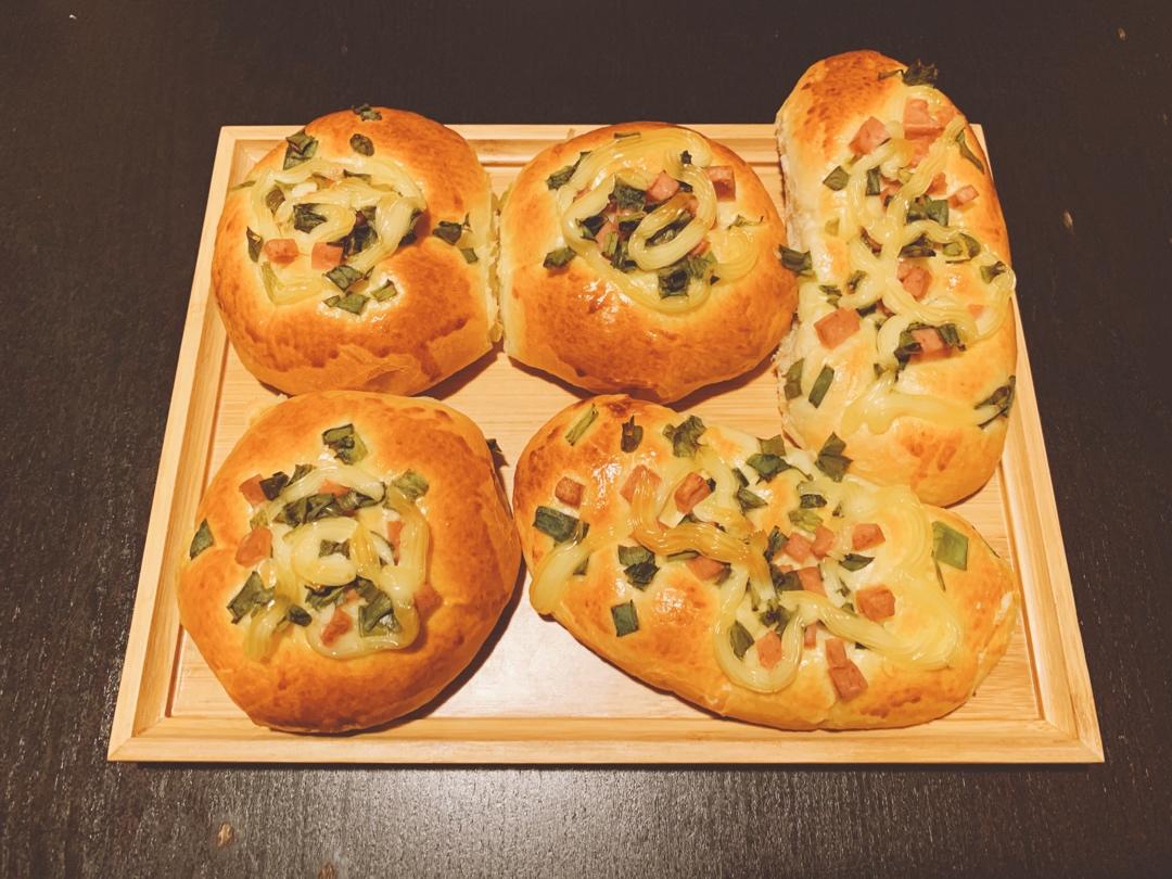 香葱火腿肉松面包