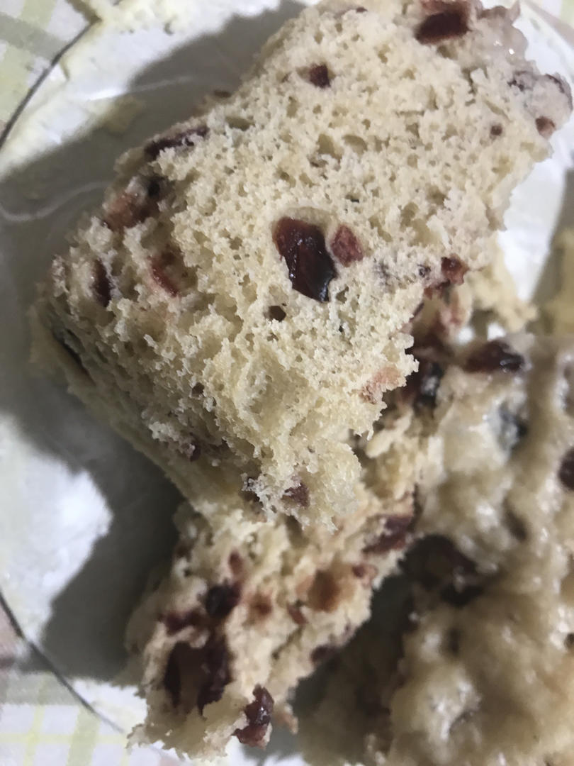 不用揉面，简单易做的——蔓越莓发糕