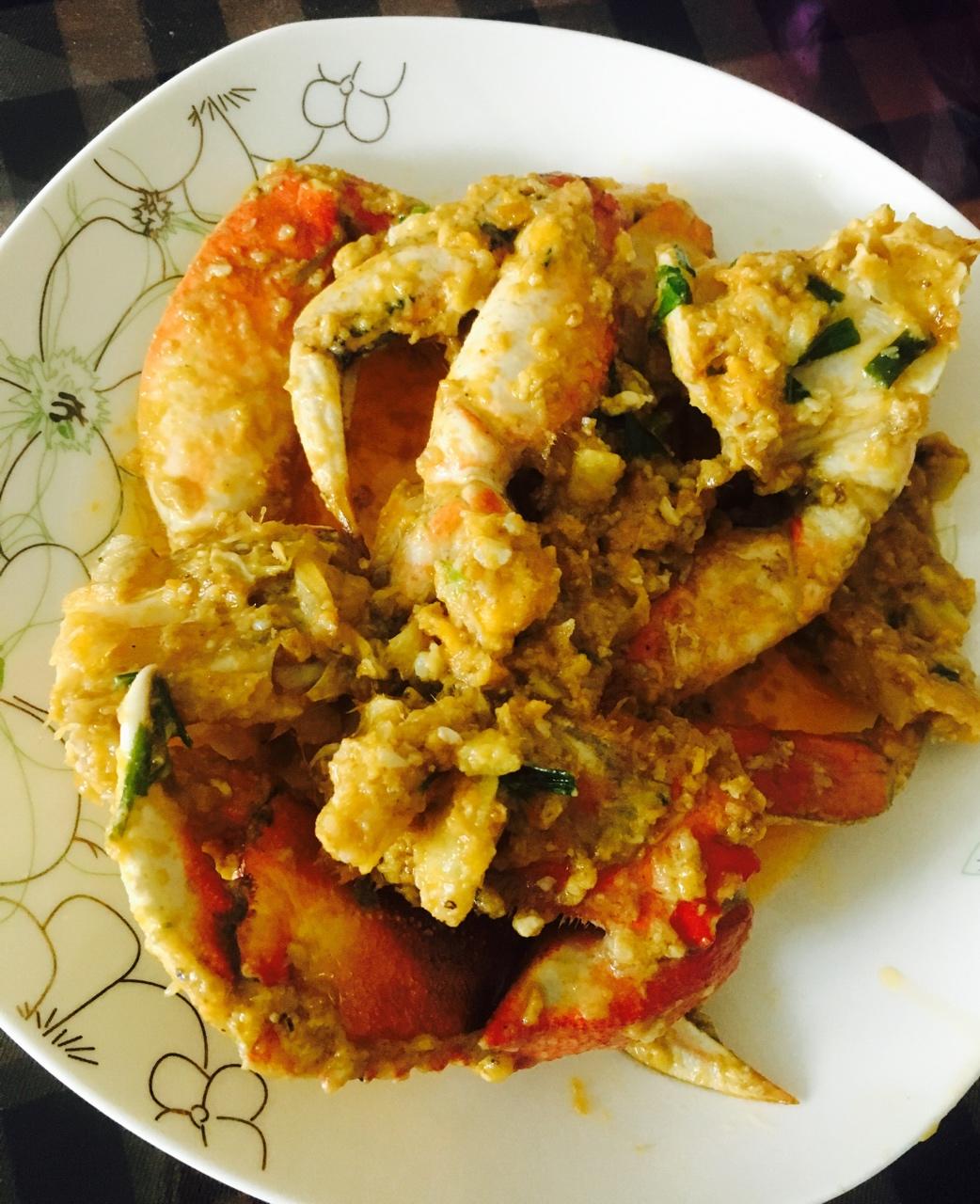 云墨-momo做的咸蛋黄焗珍宝蟹