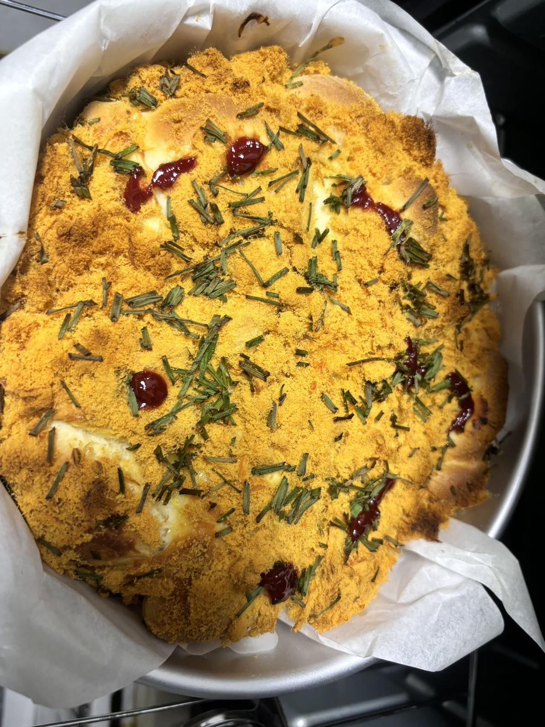 肉松手撕面包—超软会爆浆的面包哟