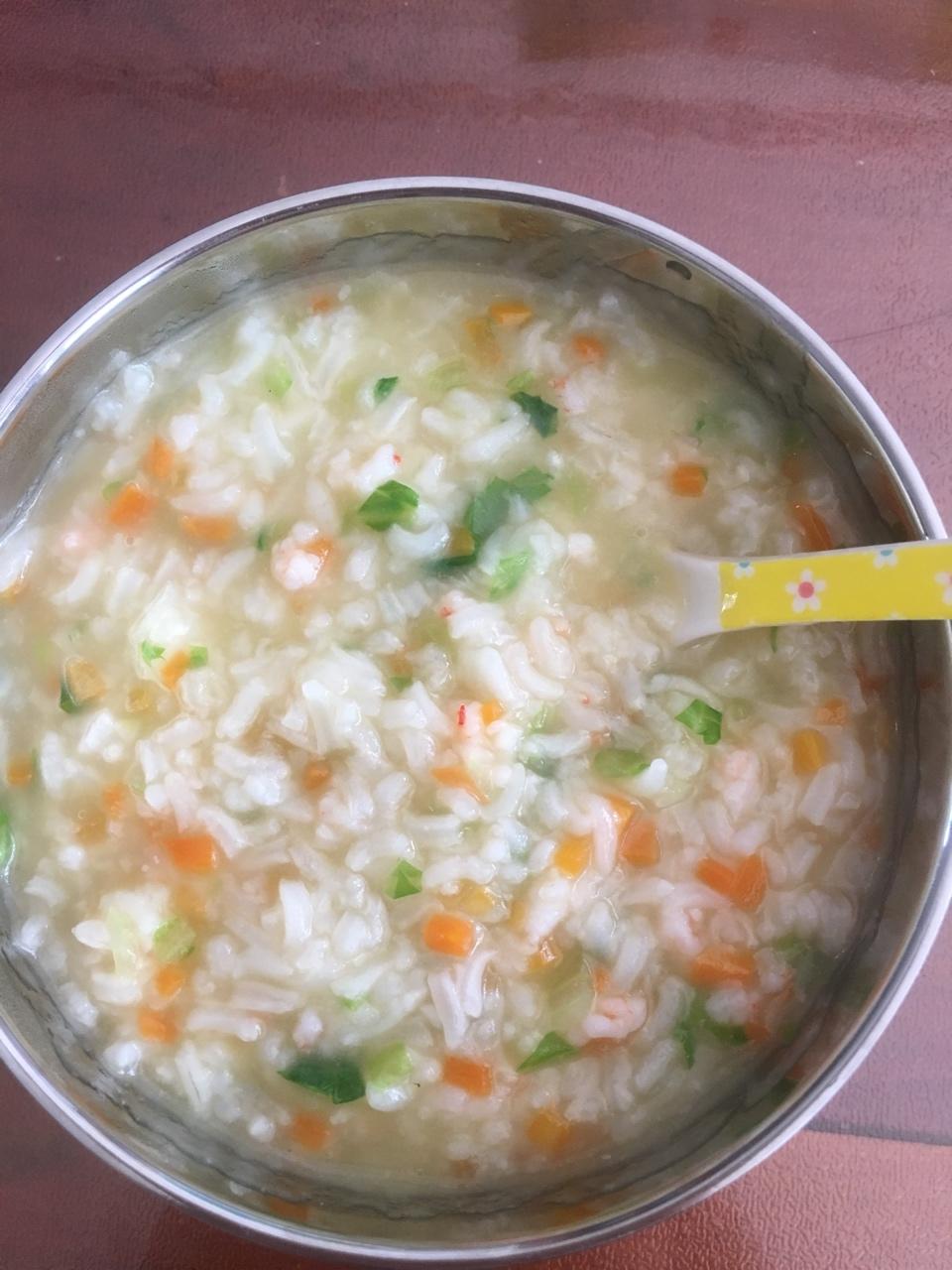 时蔬鲜虾粥 宝宝辅食食谱