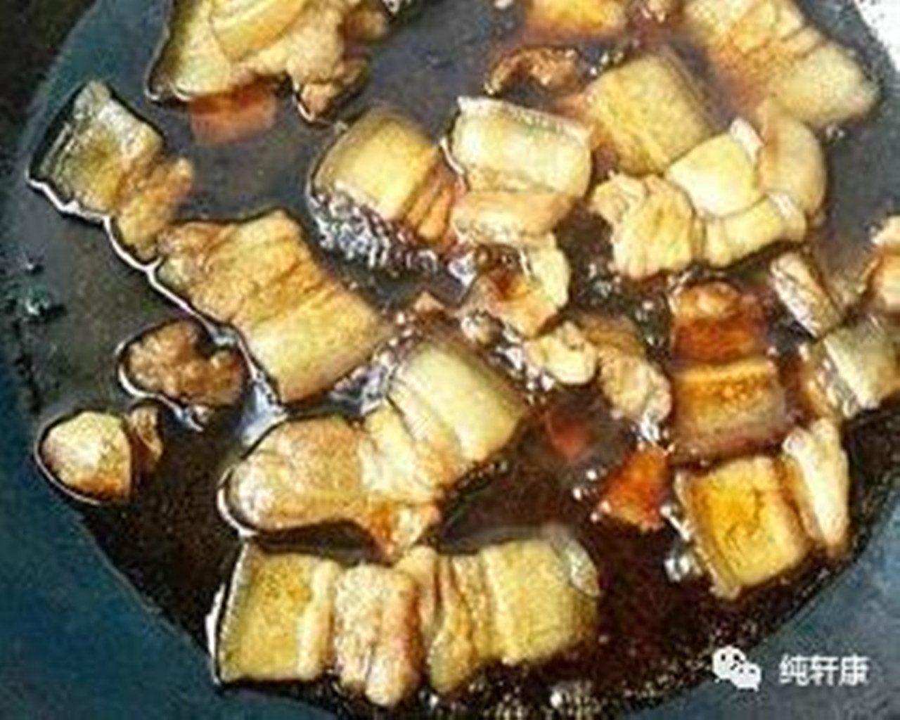 纯轩康海鲜食谱｜鳗鱼干烧肉的做法 步骤3
