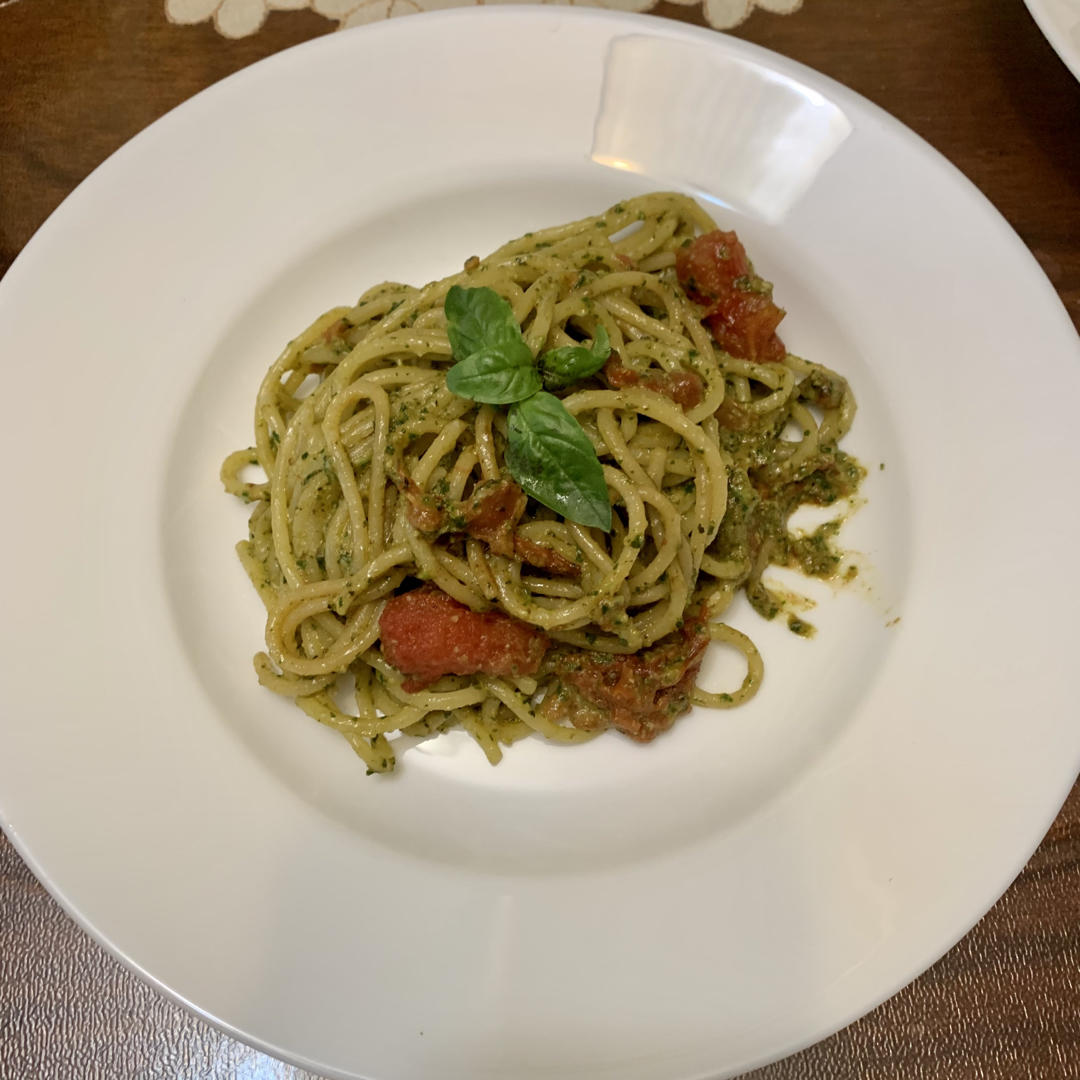 自制新鲜Pesto 传统罗勒松仁青酱意面酱