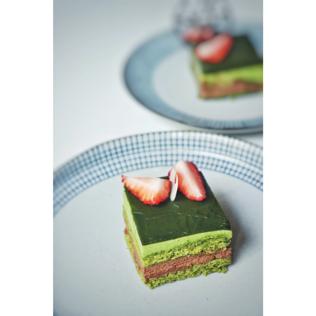 天际Yamanoha—香缇巧克力配抹茶慕斯蛋糕<熊谷裕子>
