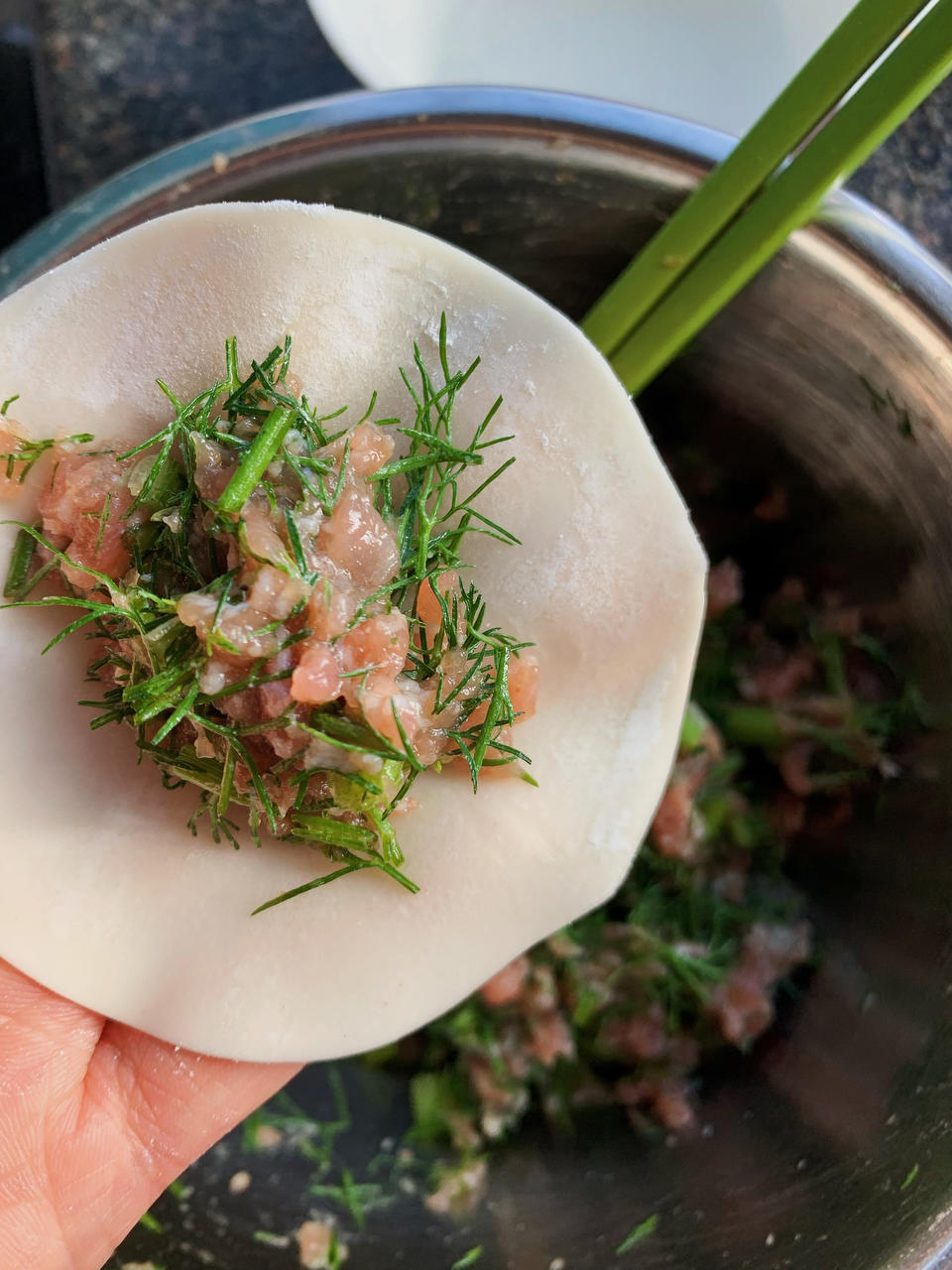 「茴香猪肉馅儿」这样调/味道比包子铺的还好吃😋😋😋