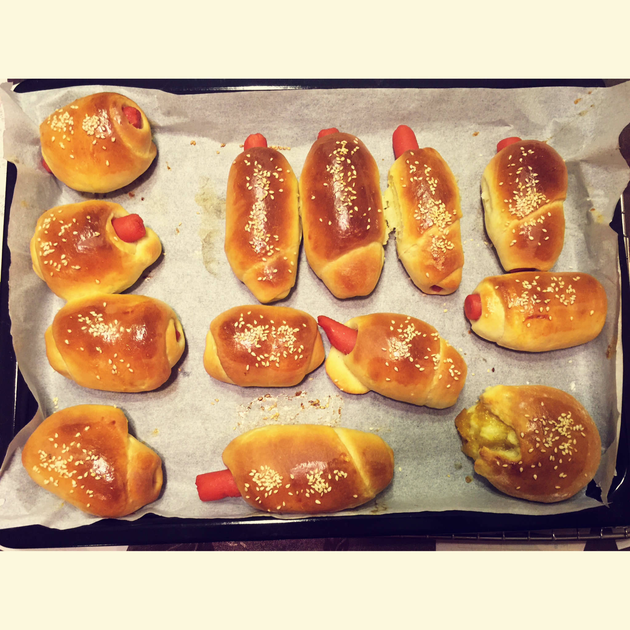 奶香肠仔包（低温发酵法）