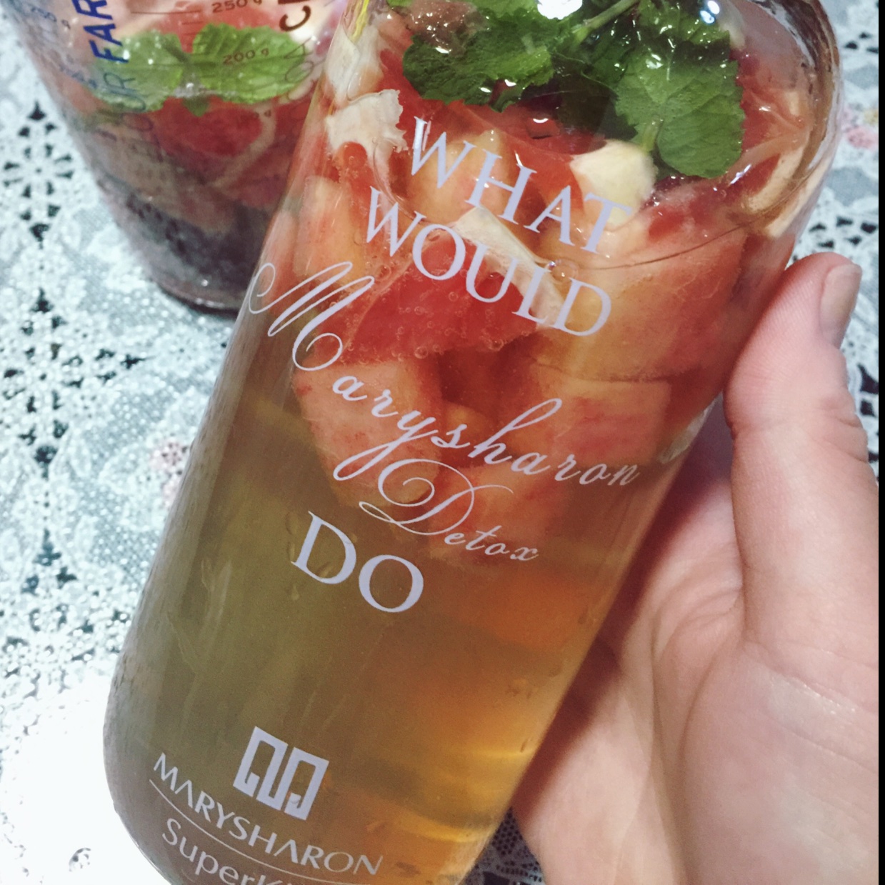 夏日清凉桃子汽水