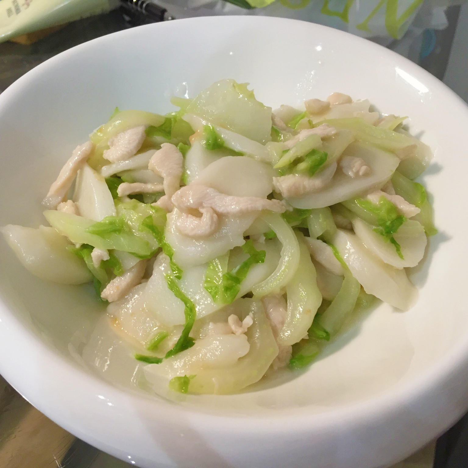 白菜肉丝年糕