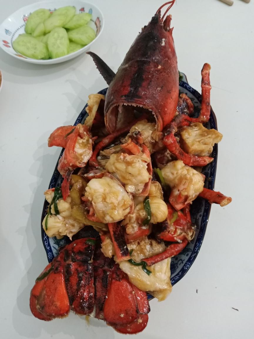 姜葱炒大龙虾的做法