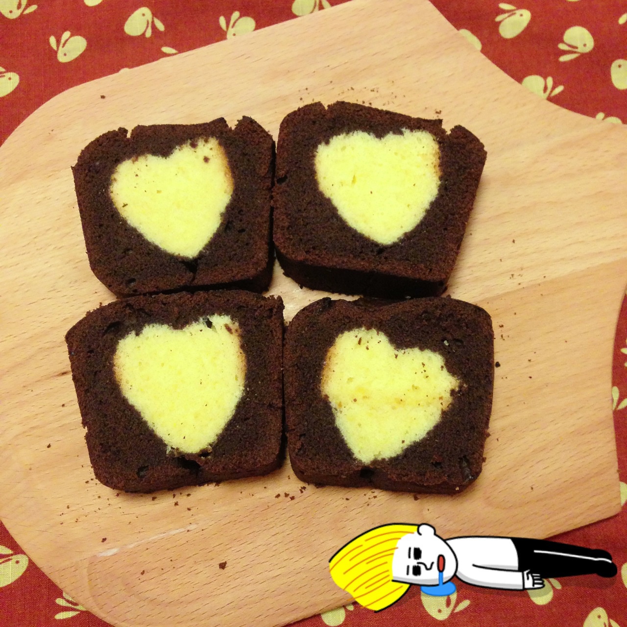 爱心巧克力蛋糕
