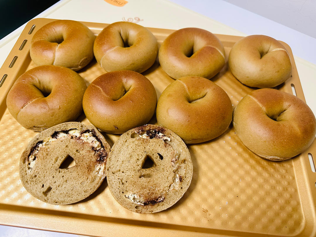 咖啡巧克力乳酪贝果🍫浓醇咖啡黑巧一口爱上