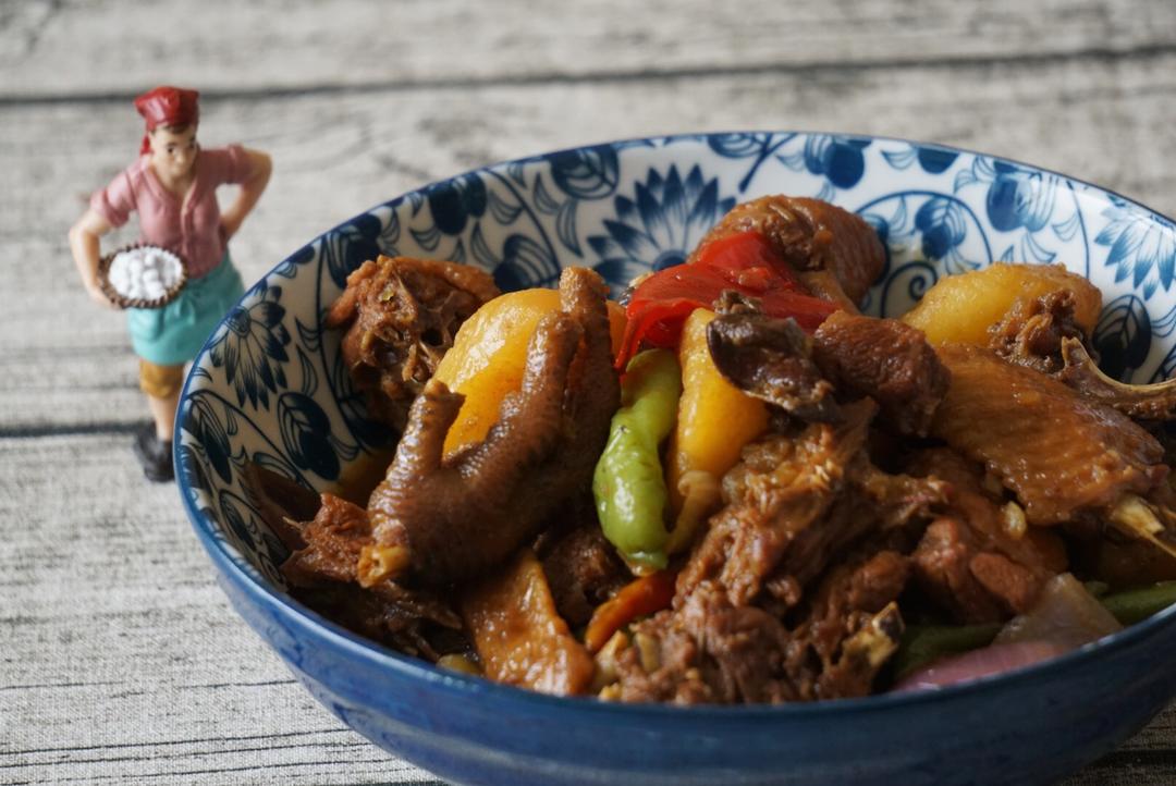 新疆特色大盘鸡（附加皮带面做法）