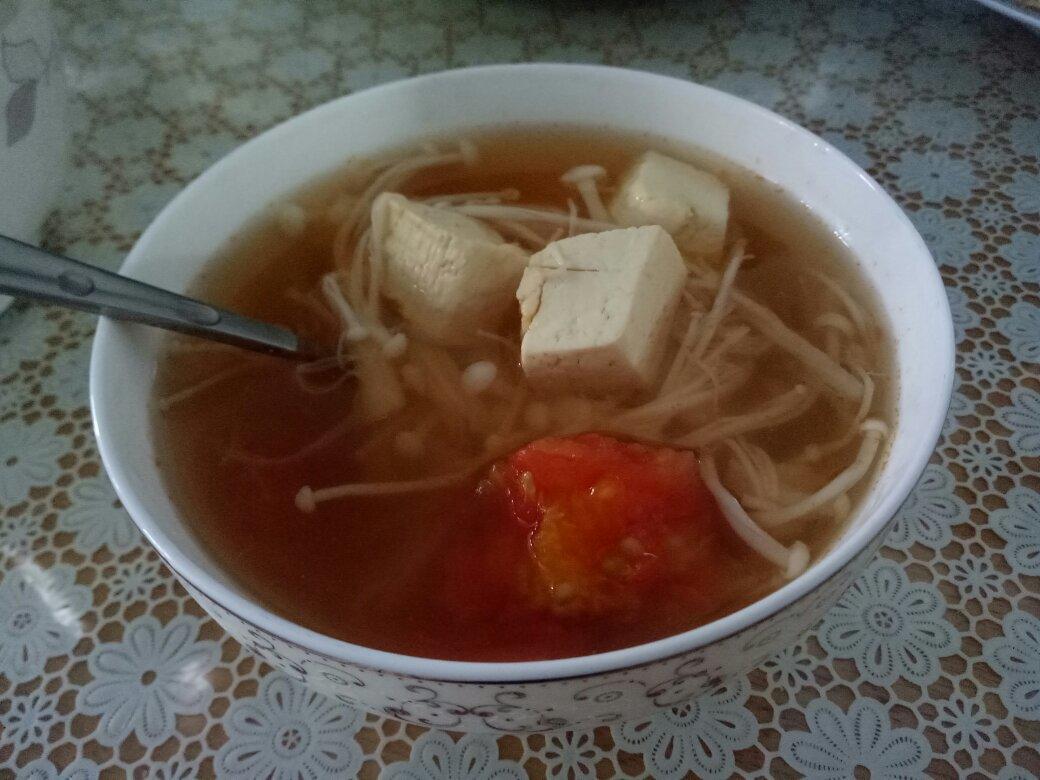 金针菇豆腐羹