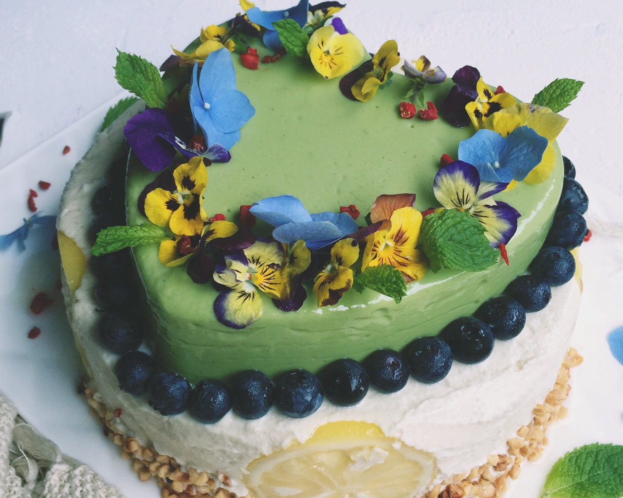 “绿野仙踪”—美貌的原创免烤纯素双层蛋糕的做法