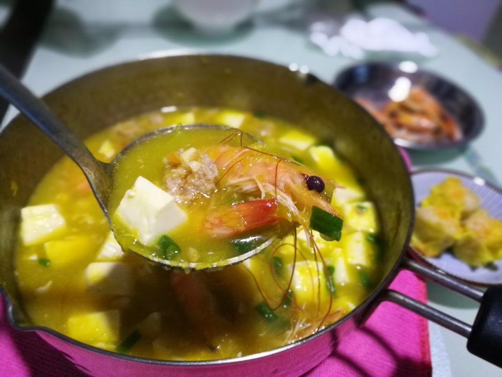 海鲜豆腐南瓜炖