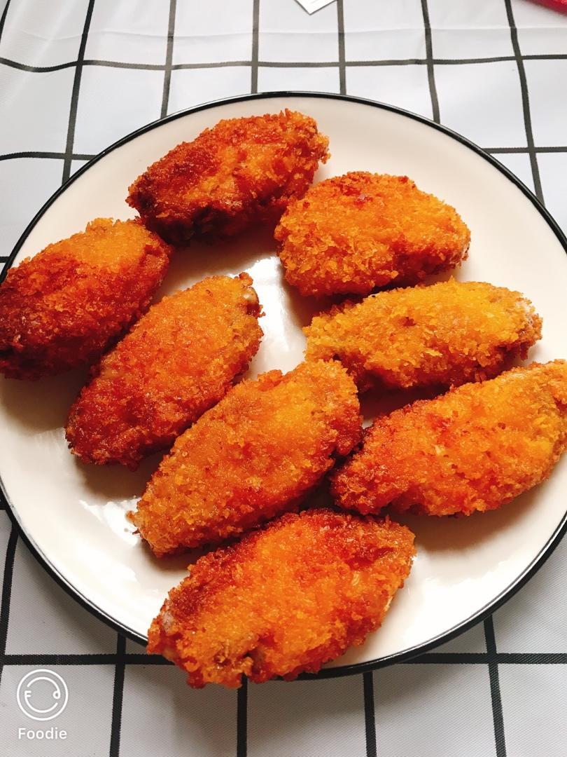 炸鸡翅中（黄金面包糠鸡翅中）