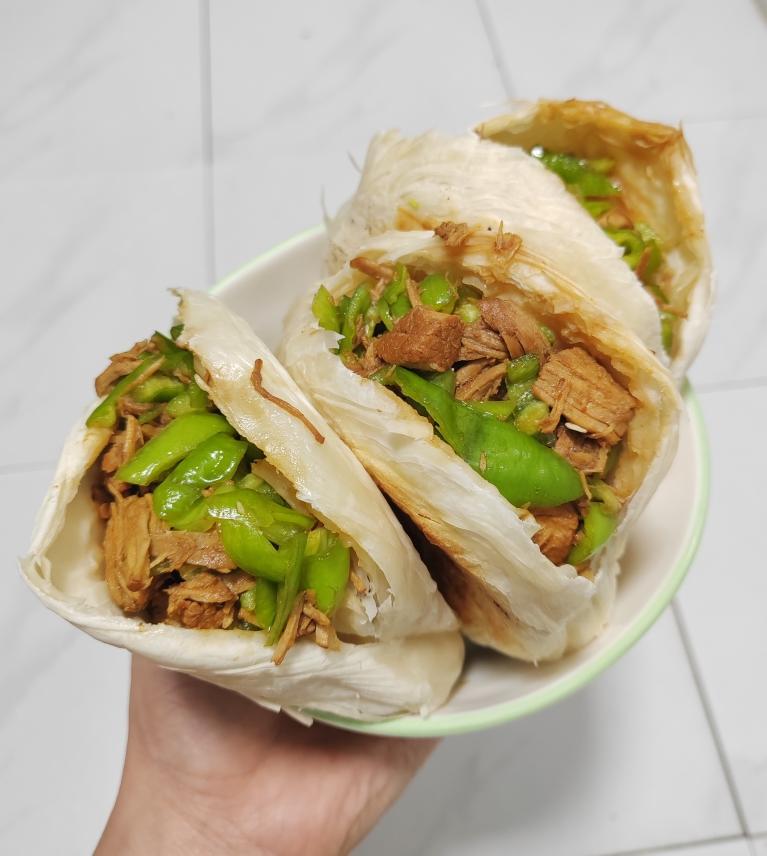 尖椒肉夹馍的做法