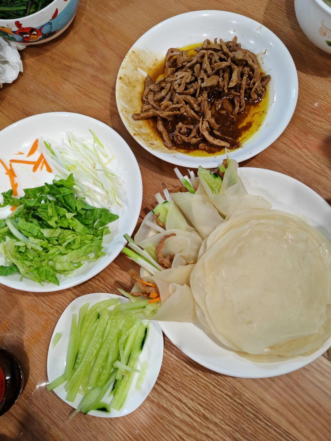 懒人版京酱肉丝卷，减脂期也放心吃！