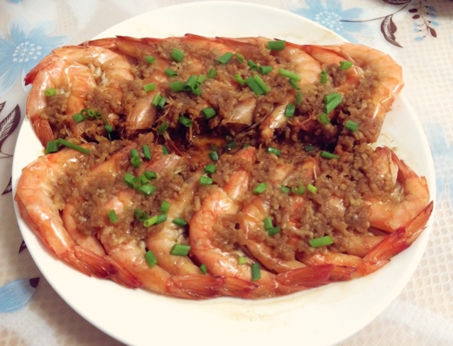蒜蓉开背虾