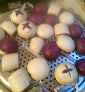 紫薯馒头的做法 步骤3
