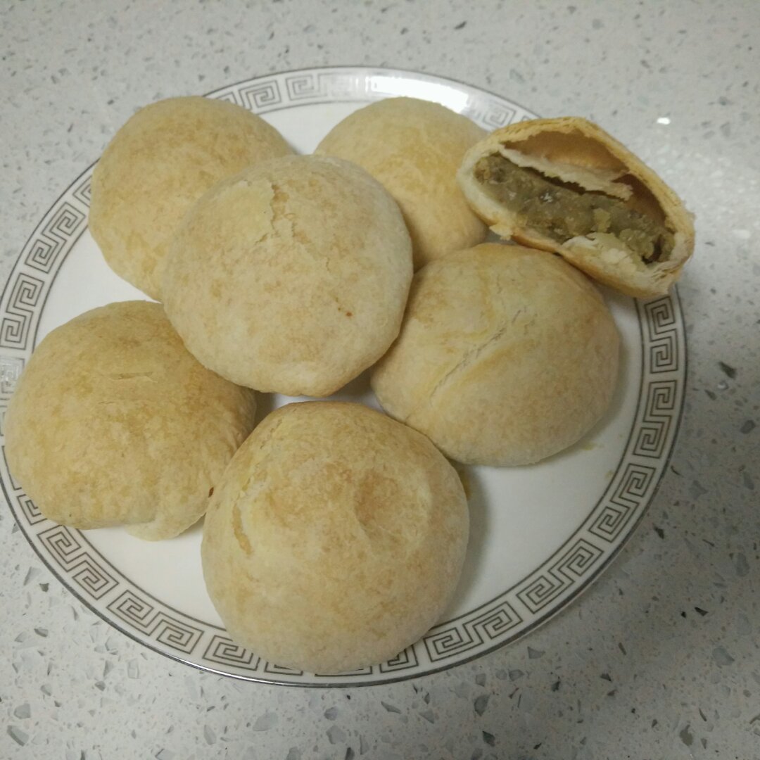 酥皮绿豆饼   酥得掉渣渣