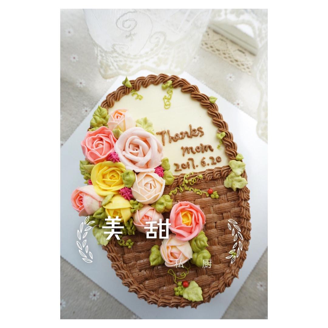 椭圆形蛋糕的拼切