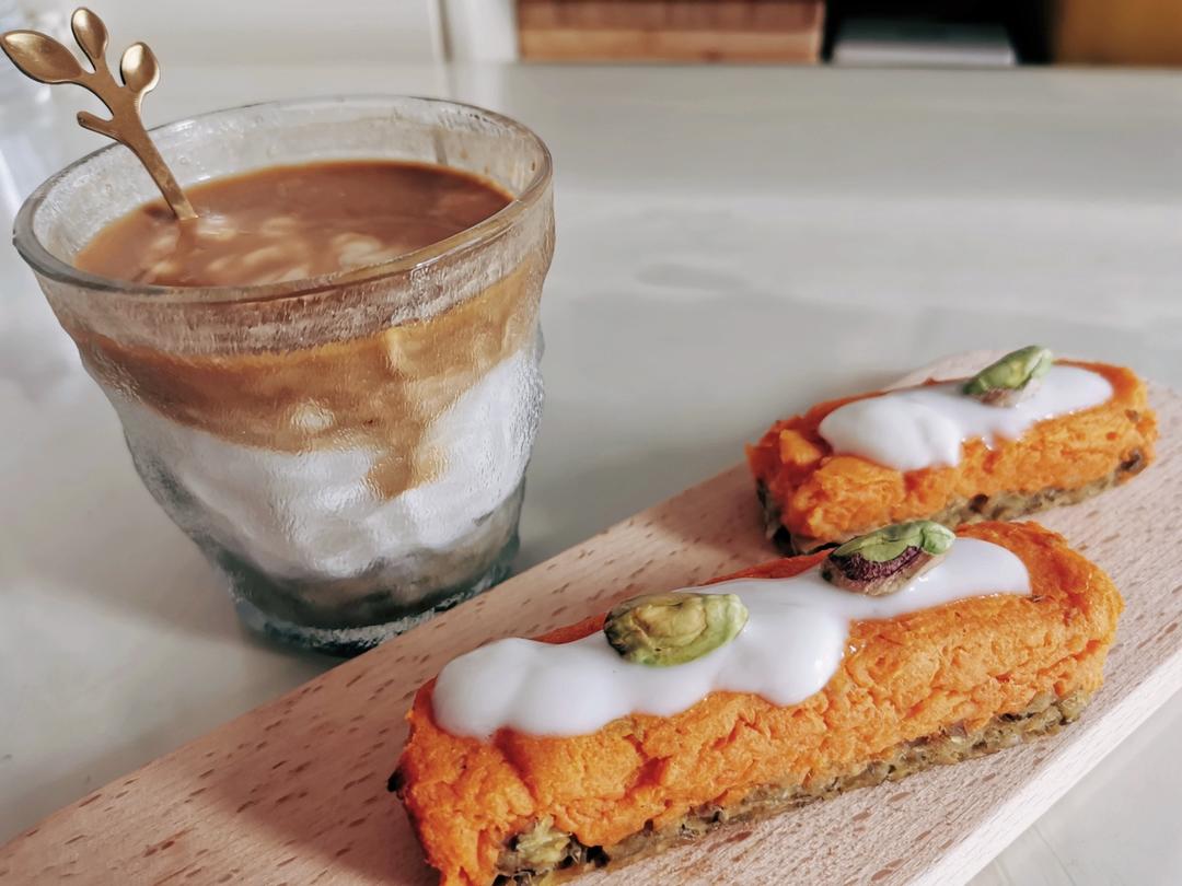 无油无糖｜红薯布丁香蕉燕麦挞