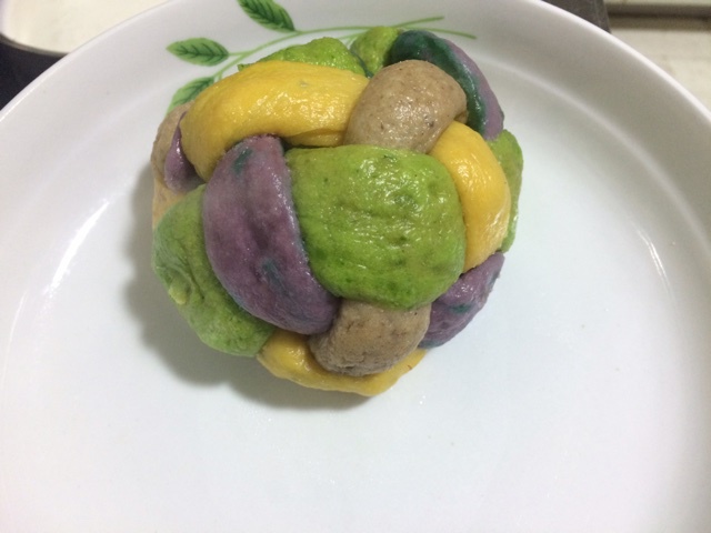 彩色绣球馒头