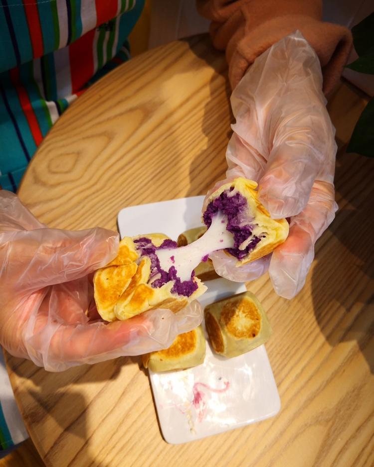网红爆浆香芋紫薯仙豆糕，只需一口平底锅