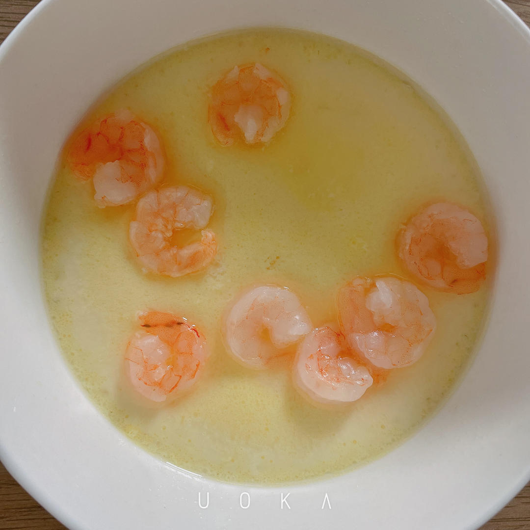 滑嫩的虾仁蛋羹