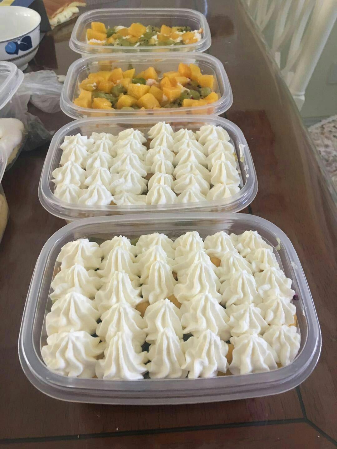 简单快手的便当饭盒水果盒子蛋糕