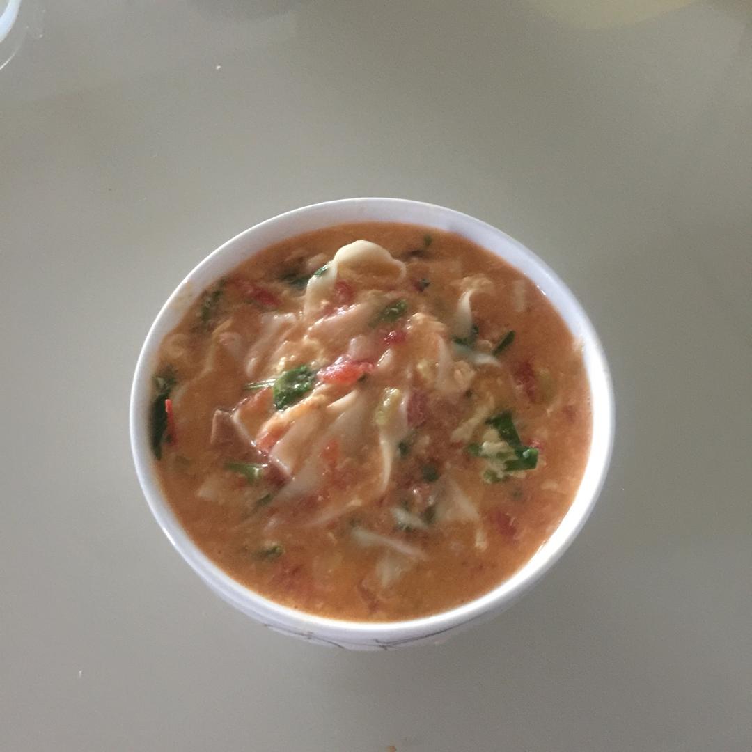 【西安小吃系列】3:简约版西红柿旗花面-静的食光