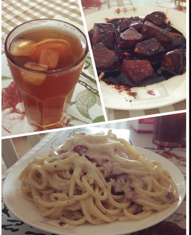 白蘑菇奶油培根意面