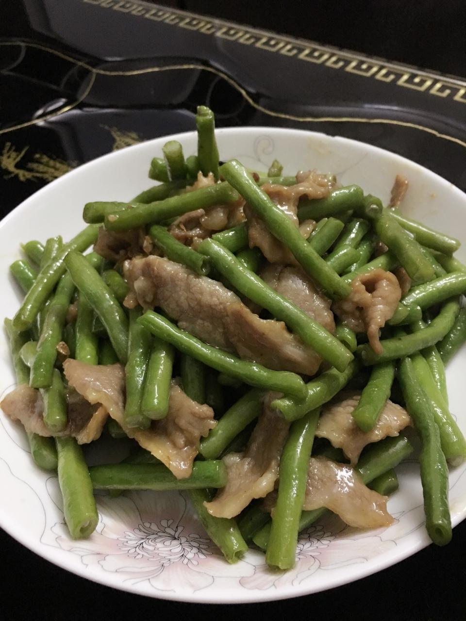 豆角炒肉丝