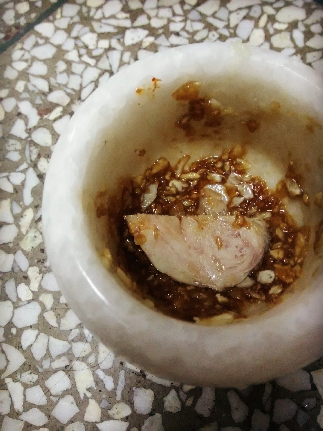 舟月三角豆做的蒜泥苦肠