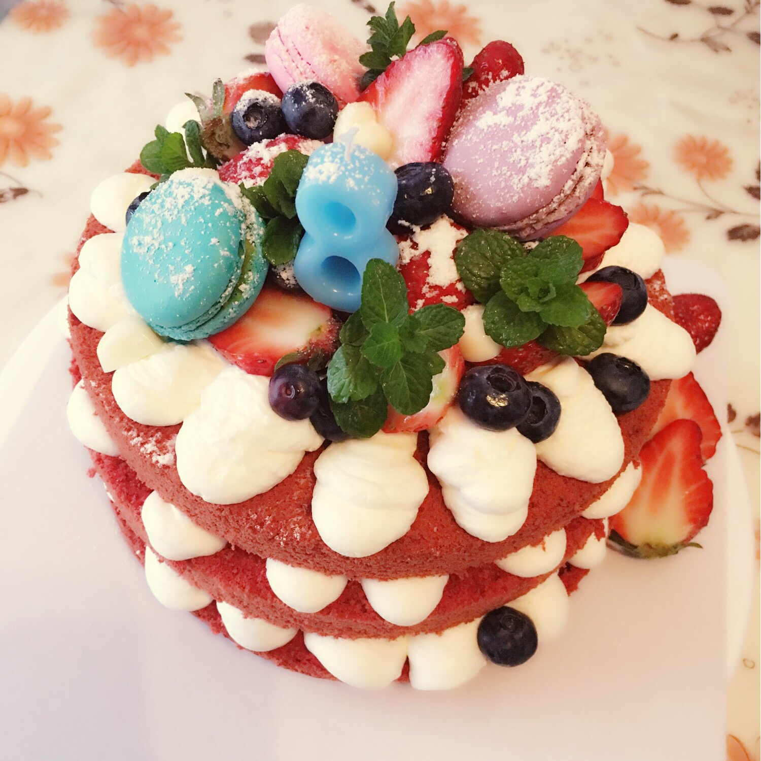 红丝绒戚风（7寸中空模）