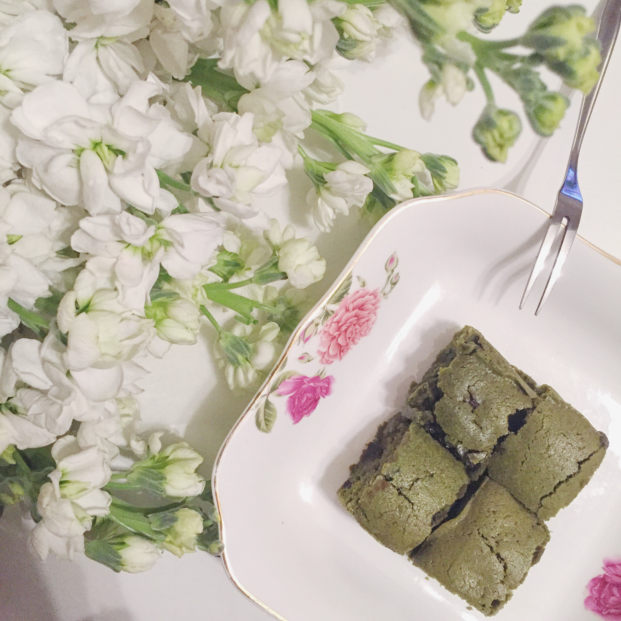 丰润的布朗尼口感-抹茶蜜红豆蛋糕