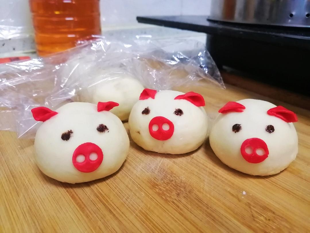🐷小猪奶黄包（卡通包子）