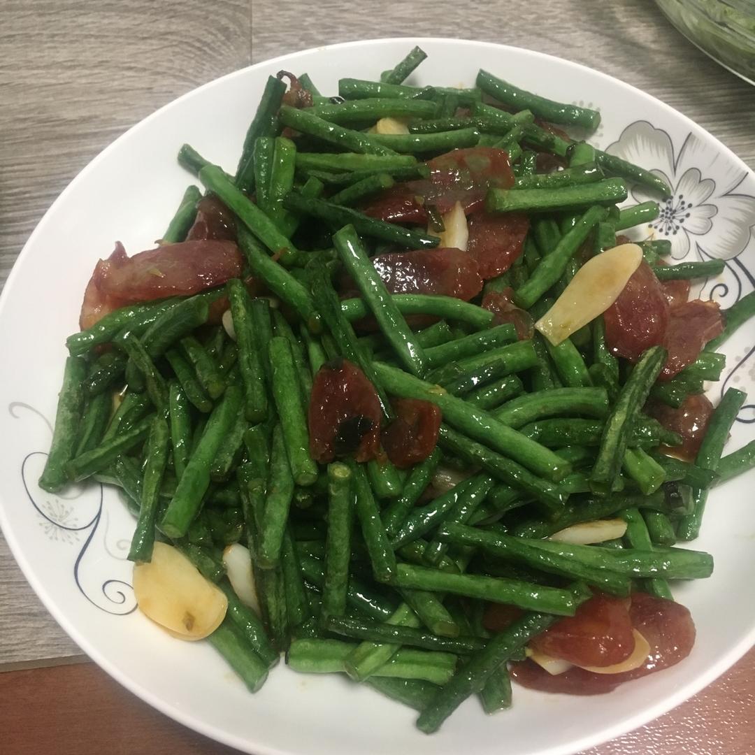 香肠炒豆角