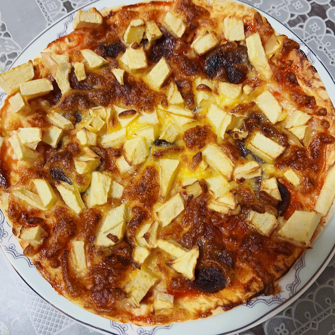 「麦西恩卷饼」苹果萨拉米比萨🍎🍕（快手空气炸锅版）