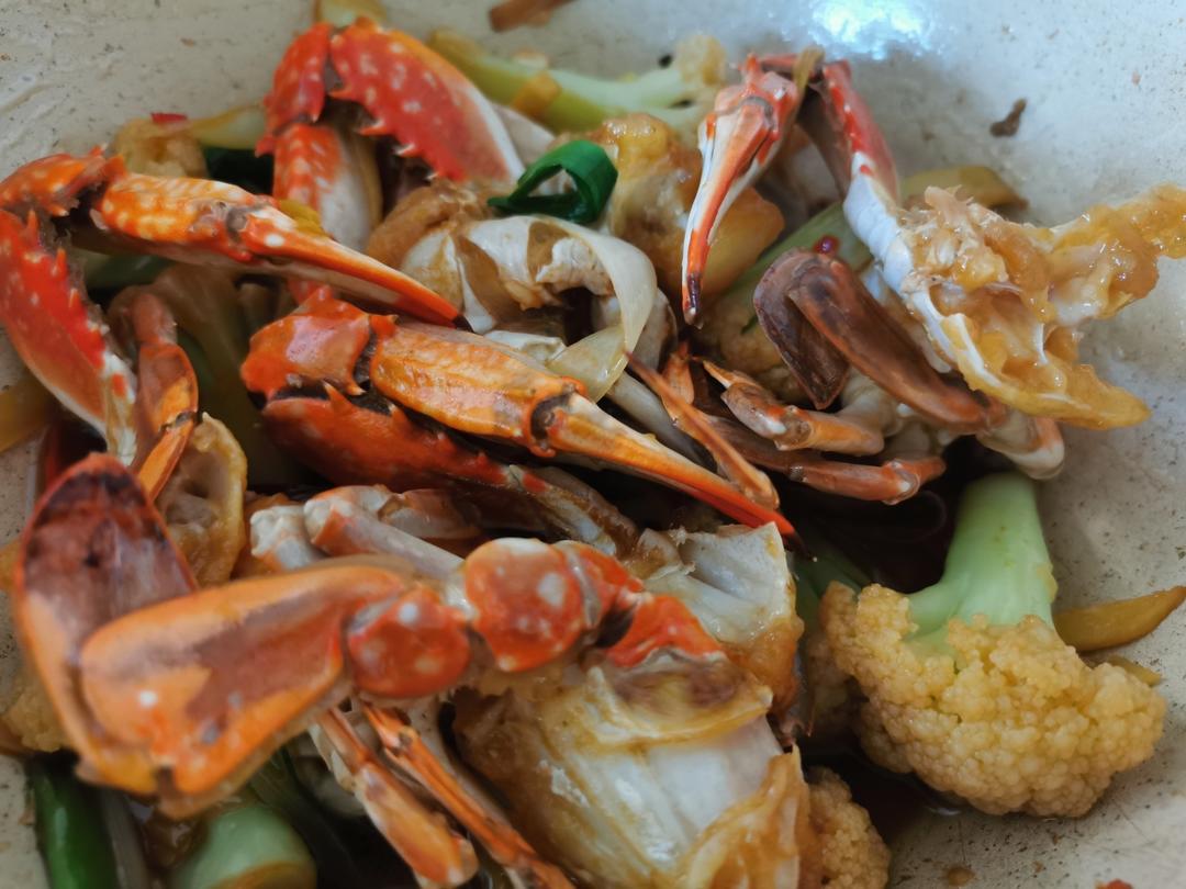 葱姜炒梭子蟹（very easy）