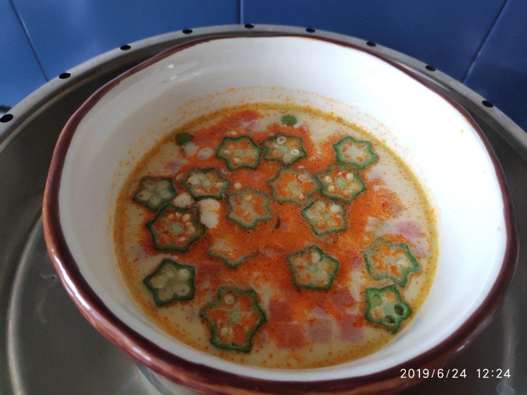 颜值控-做一朵开在碗里的花秋葵蒸水蛋