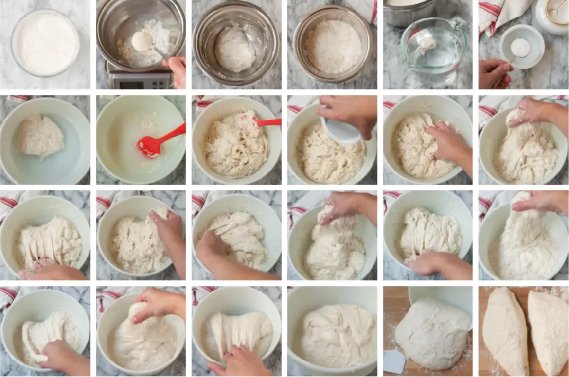 Sourdough bread 天然酵母酸面包/大气孔欧包的做法 步骤9