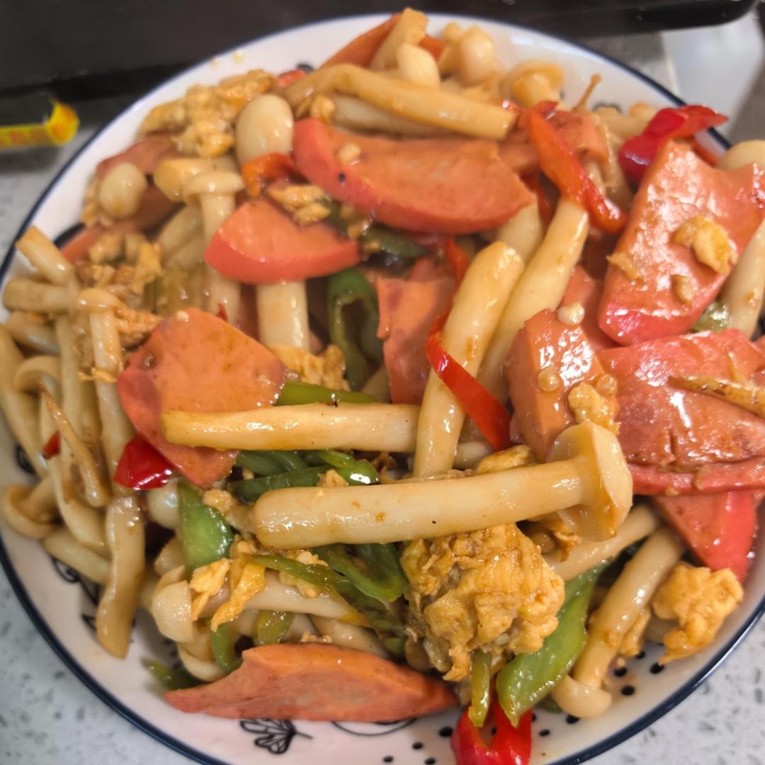 白玉菇炒火腿