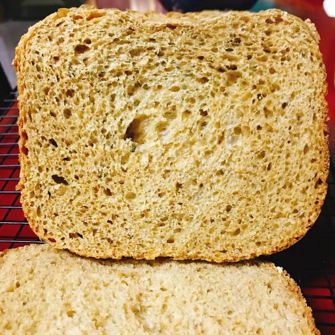 无油无糖100%全麦面包（面包机版）的做法