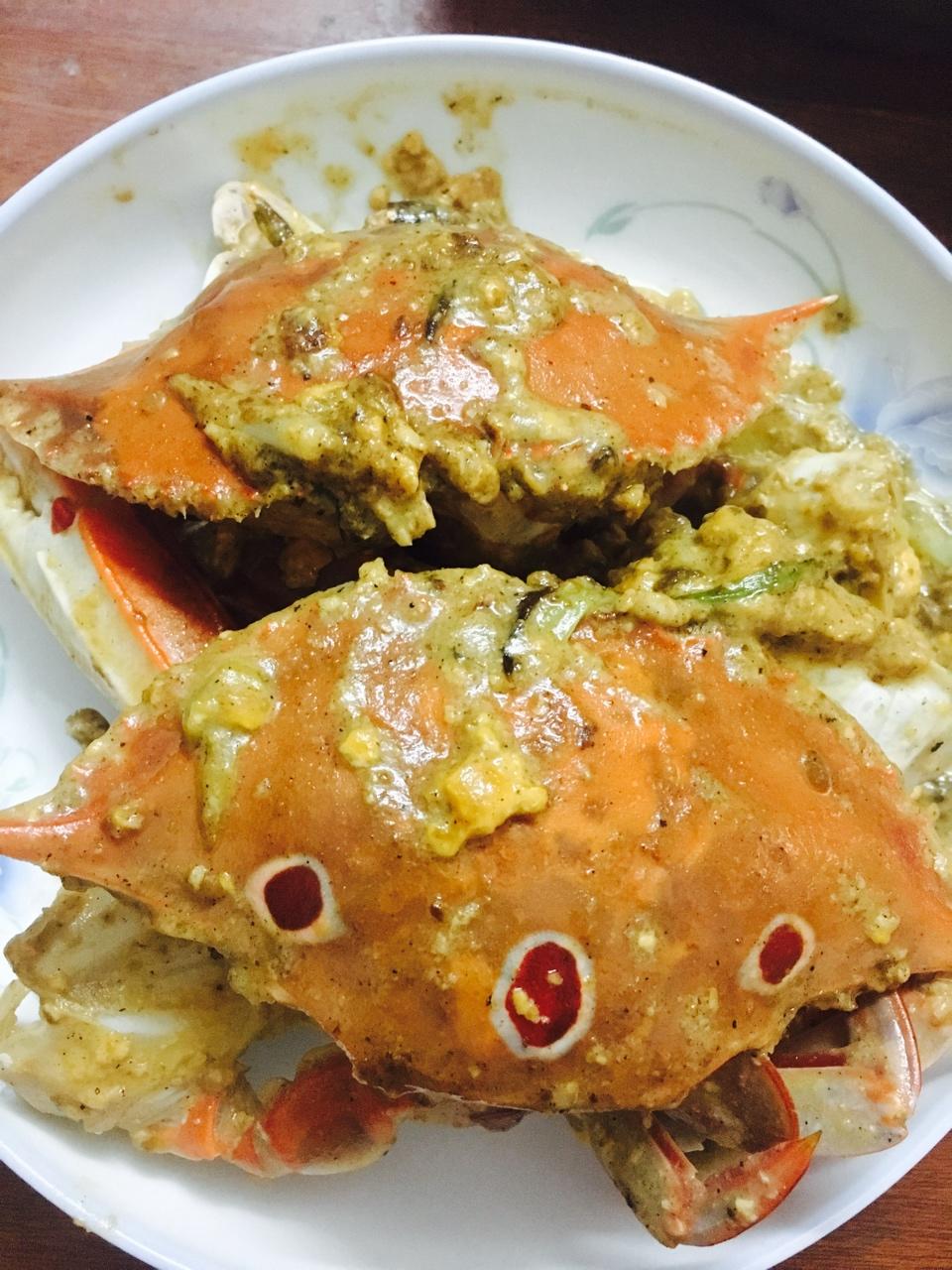 咸蛋黄焗螃蟹（吮指家常版）