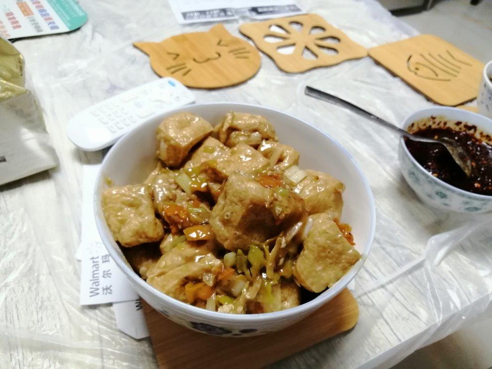 青椒油豆腐