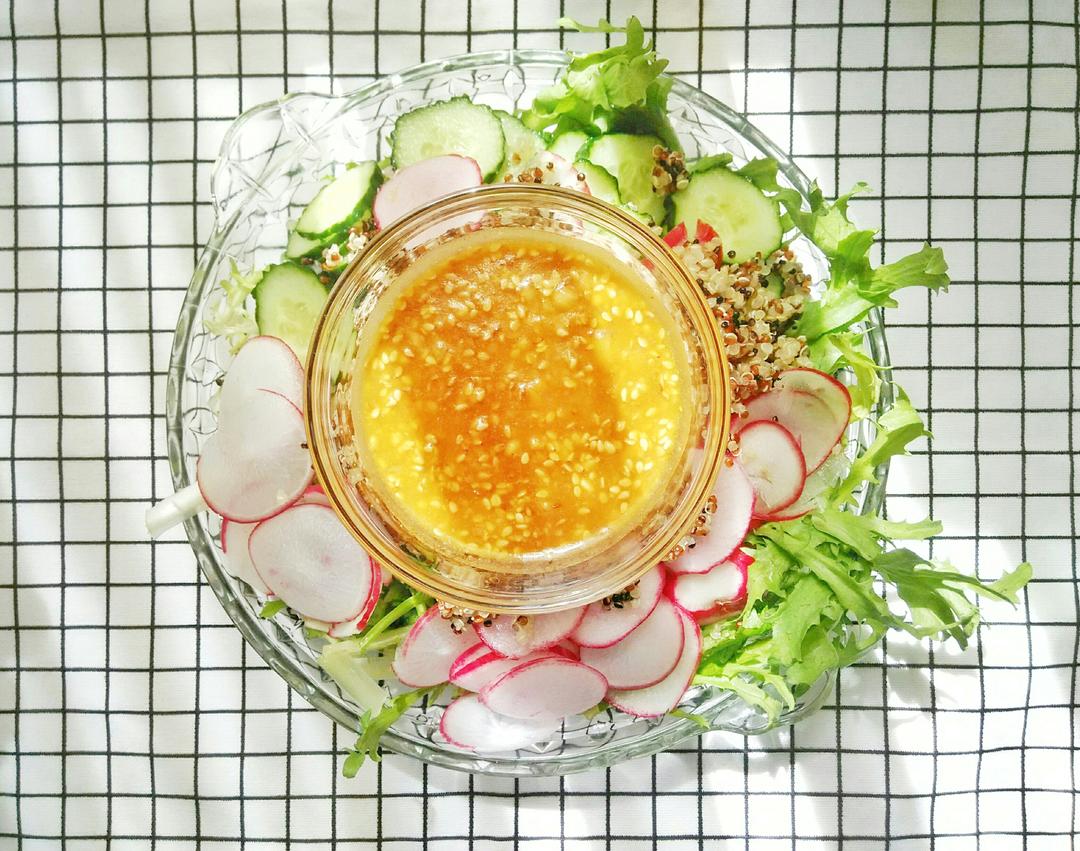 夏日大作战——杂蔬沙拉（花生酱油醋汁）的做法