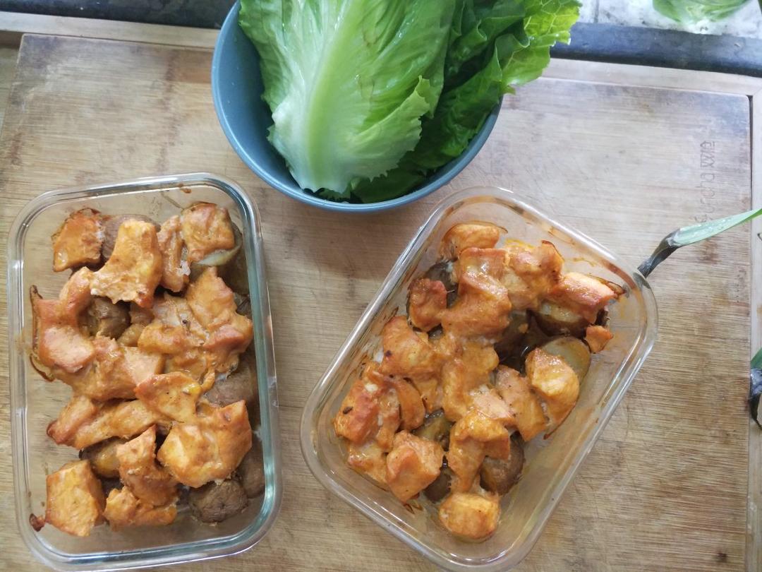 新奥尔良烤鸡腿土豆