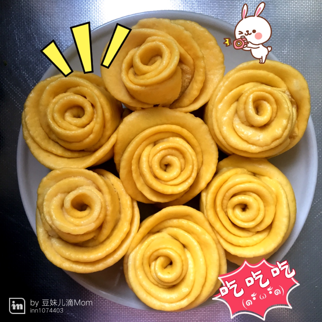南瓜玫瑰花馒头